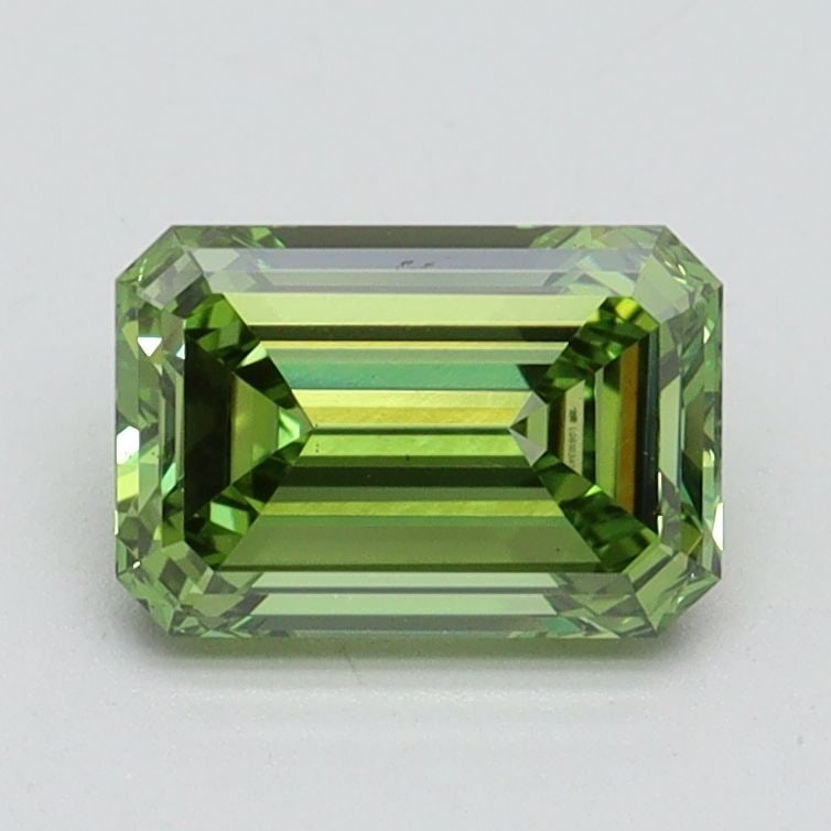 Loose Diamond - EMERALD 1.21ct Fancy Vivid Green VS2: Loose Diamond - EMERALD 1.21ct Fancy Vivid Green VS2 Source: This is a real non-mined Diamond that has been grown in a lab Shape: EMERALD Carats: 1.21 Color: Fancy Vivid Green Certification: IGI Video
