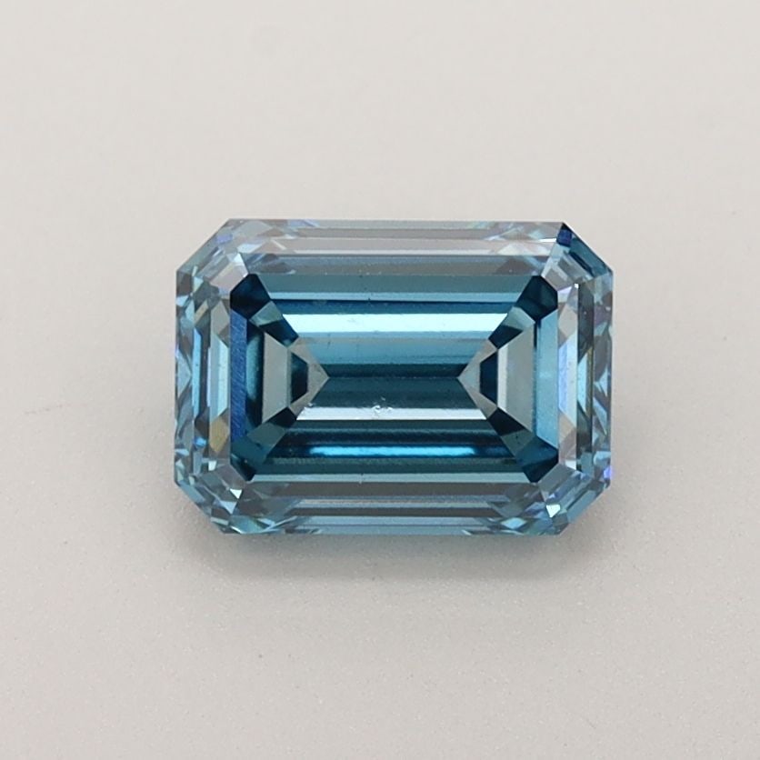 Loose Diamond - EMERALD 1.09ct Fancy Vivid Blue VS2: Loose Diamond - EMERALD 1.09ct Fancy Vivid Blue VS2 Source: This is a real non-mined Diamond that has been grown in a lab Shape: EMERALD Carats: 1.09 Color: Fancy Vivid Blue Certification: IGI Video: