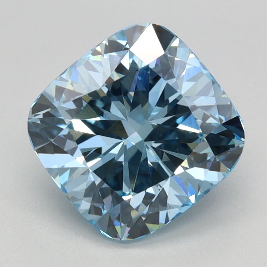Loose Diamond - CUSHION BRILLIANT 2.56ct Fancy Intense Blue VS1: Loose Diamond - CUSHION BRILLIANT 2.56ct Fancy Intense Blue VS1 Source: This is a real non-mined Diamond that has been grown in a lab Shape: CUSHION BRILLIANT Carats: 2.56 Color: Fancy Intense Blue Ce
