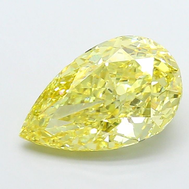 Loose Diamond - PEAR 5.22ct Fancy Intense Yellow VS1: Loose Diamond - PEAR 5.22ct Fancy Intense Yellow VS1 Source: This is a real non-mined Diamond that has been grown in a lab Shape: PEAR Carats: 5.22 Color: Fancy Intense Yellow Certification: IGI Video
