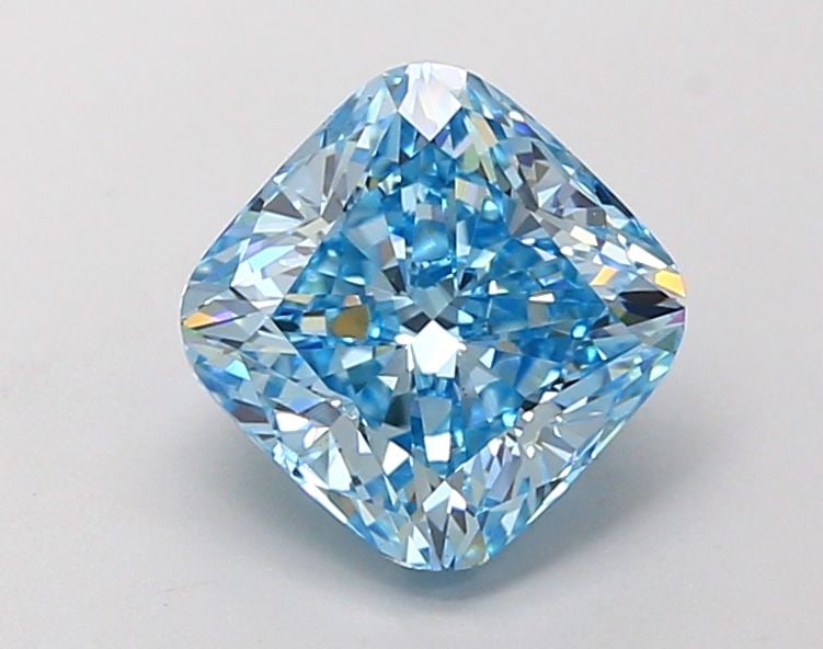 Loose Diamond - CUSHION MODIFIED 1.92ct Fancy Intense Blue VS1: Loose Diamond - CUSHION MODIFIED 1.92ct Fancy Intense Blue VS1 Source: This is a real non-mined Diamond that has been grown in a lab Shape: CUSHION MODIFIED Carats: 1.92 Color: Fancy Intense Blue Cert