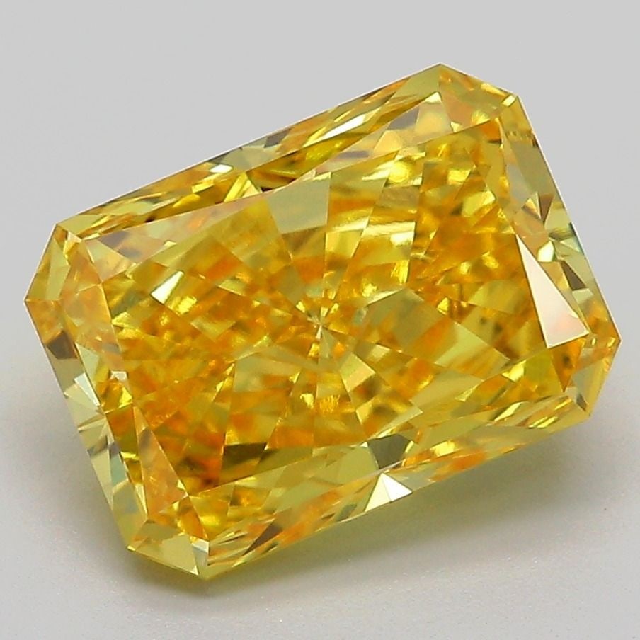 Loose Diamond - RADIANT 4.08ct Fancy Vivid Yellow VVS2: Loose Diamond - RADIANT 4.08ct Fancy Vivid Yellow VVS2 Source: This is a real non-mined Diamond that has been grown in a lab Shape: RADIANT Carats: 4.08 Color: Fancy Vivid Yellow Certification: IGI Vi