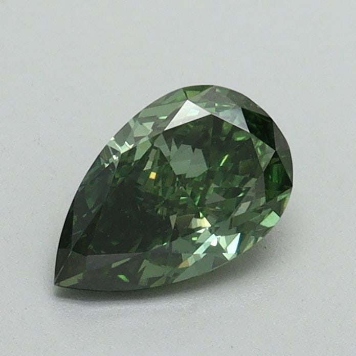 Loose Diamond - PEAR 0.63ct Fancy Vivid Green SI1: Loose Diamond - PEAR 0.63ct Fancy Vivid Green SI1 Source: This is a real non-mined Diamond that has been grown in a lab Shape: PEAR Carats: 0.63 Color: Fancy Vivid Green Certification: IGI Video:
