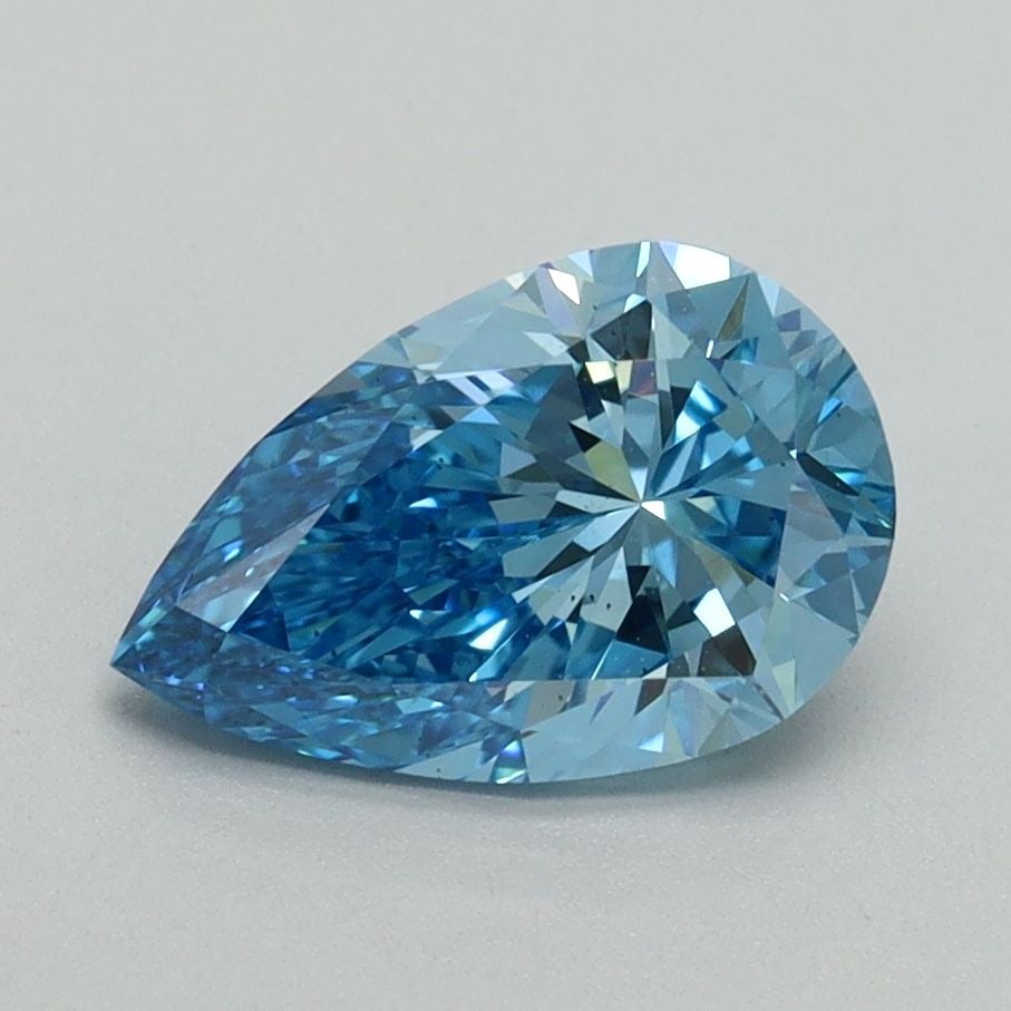 Loose Diamond - PEAR 1.51ct Fancy Vivid Blue VS2: Loose Diamond - PEAR 1.51ct Fancy Vivid Blue VS2 Source: This is a real non-mined Diamond that has been grown in a lab Shape: PEAR Carats: 1.51 Color: Fancy Vivid Blue Certification: IGI Video: