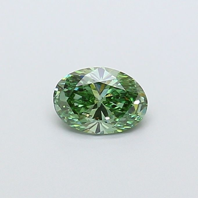Loose Diamond - OVAL 0.84ct Fancy Vivid Green VS1: Loose Diamond - OVAL 0.84ct Fancy Vivid Green VS1 Source: This is a real non-mined Diamond that has been grown in a lab Shape: OVAL Carats: 0.84 Color: Fancy Vivid Green Certification: IGI Video: