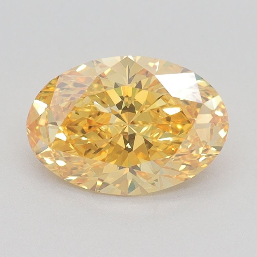 Loose Diamond - OVAL 1.54ct Fancy Vivid Yellow VVS2: Loose Diamond - OVAL 1.54ct Fancy Vivid Yellow VVS2 Source: This is a real non-mined Diamond that has been grown in a lab Shape: OVAL Carats: 1.54 Color: Fancy Vivid Yellow Certification: IGI Video: