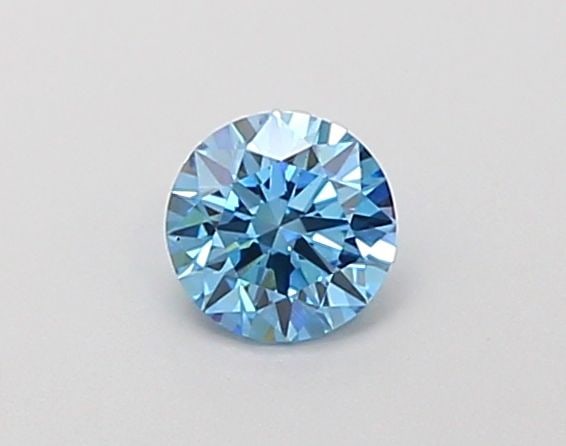 Ideal Loose Diamond - ROUND 0.31ct Fancy Vivid Blue VS2: Ideal Loose Diamond - ROUND 0.31ct Fancy Vivid Blue VS2 Source: This is a real non-mined Diamond that has been grown in a lab Shape: ROUND Carats: 0.31 Color: Fancy Vivid Blue Certification: IGI Video