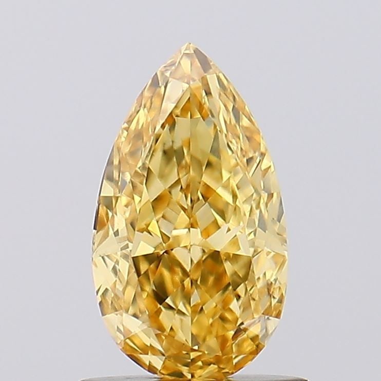 Loose Diamond - PEAR 1.01ct Fancy Vivid Yellow VS2: Loose Diamond - PEAR 1.01ct Fancy Vivid Yellow VS2 Source: This is a real non-mined Diamond that has been grown in a lab Shape: PEAR Carats: 1.01 Color: Fancy Vivid Yellow Certification: IGI Video:
