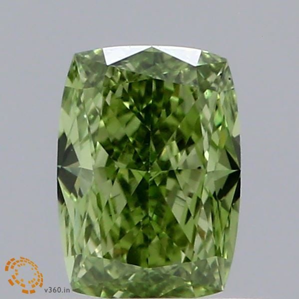 Loose Diamond - CUSHION BRILLIANT 0.64ct Fancy Vivid Green VS1: Loose Diamond - CUSHION BRILLIANT 0.64ct Fancy Vivid Green VS1 Source: This is a real non-mined Diamond that has been grown in a lab Shape: CUSHION BRILLIANT Carats: 0.64 Color: Fancy Vivid Green Cert
