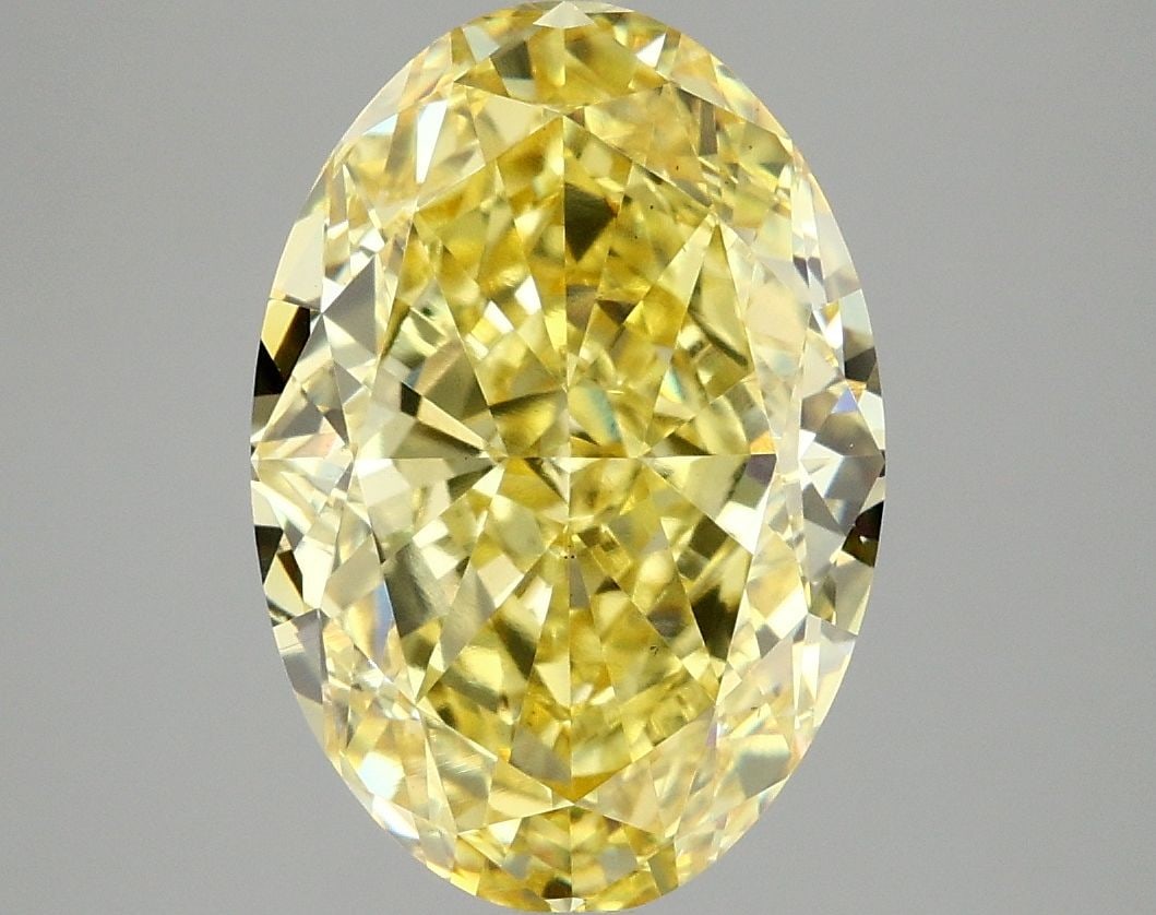 Loose Diamond - OVAL 5.05ct Fancy Intense Yellow VS2: Loose Diamond - OVAL 5.05ct Fancy Intense Yellow VS2 Source: This is a real non-mined Diamond that has been grown in a lab Shape: OVAL Carats: 5.05 Color: Fancy Intense Yellow Certification: IGI Video
