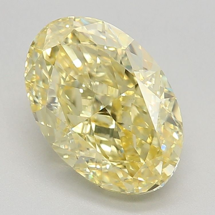 Loose Diamond - OVAL 2.17ct Fancy Intense Yellow VS1: Loose Diamond - OVAL 2.17ct Fancy Intense Yellow VS1 Source: This is a real non-mined Diamond that has been grown in a lab Shape: OVAL Carats: 2.17 Color: Fancy Intense Yellow Certification: IGI Video