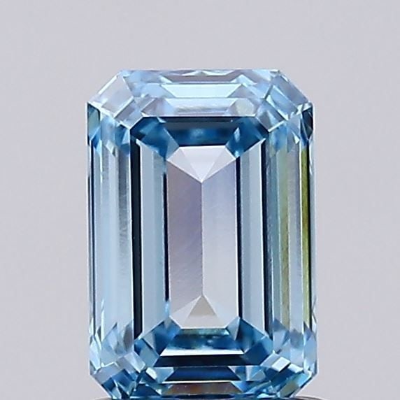Loose Diamond - EMERALD 1.08ct Fancy Vivid Blue VVS2: Loose Diamond - EMERALD 1.08ct Fancy Vivid Blue VVS2 Source: This is a real non-mined Diamond that has been grown in a lab Shape: EMERALD Carats: 1.08 Color: Fancy Vivid Blue Certification: IGI Video:
