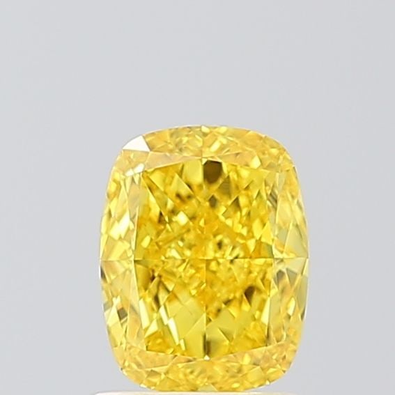 Loose Diamond - CUSHION MODIFIED 1.01ct Fancy Vivid Yellow VS1: Loose Diamond - CUSHION MODIFIED 1.01ct Fancy Vivid Yellow VS1 Source: This is a real non-mined Diamond that has been grown in a lab Shape: CUSHION MODIFIED Carats: 1.01 Color: Fancy Vivid Yellow Cert