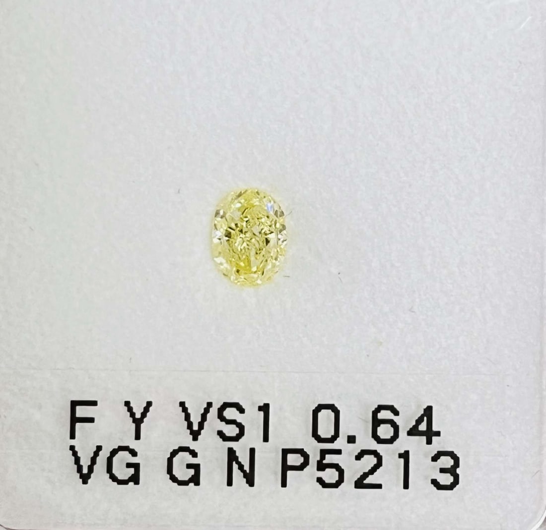 Loose Diamond - OVAL 0.64ct Fancy Yellow VS1 (1 of 1)