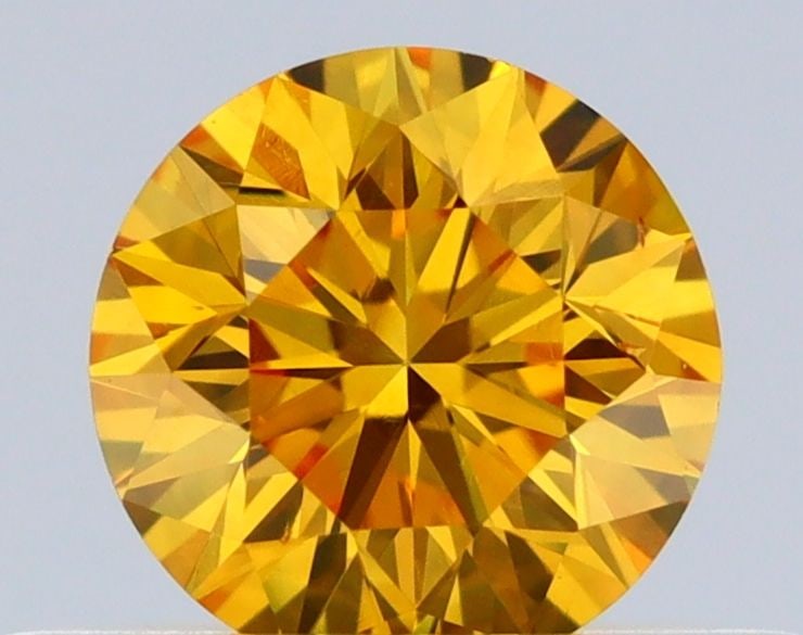 Loose Diamond - ROUND 0.33ct Fancy Vivid Yellow VS2 (1 of 1)