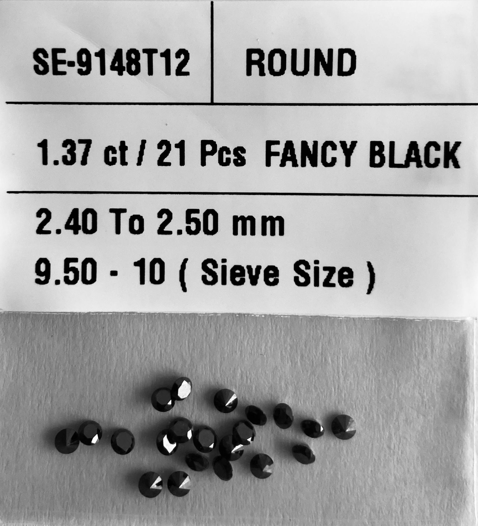 Loose Diamond - ROUND 1.37ct Fancy Black VVS2 (1 of 1)