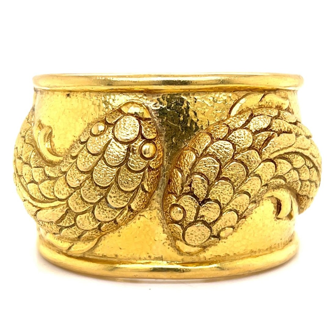 David Webb 18K Yellow Gold Bangle 103.8g Fit 6.5 Inch Wrist (1 of 5)