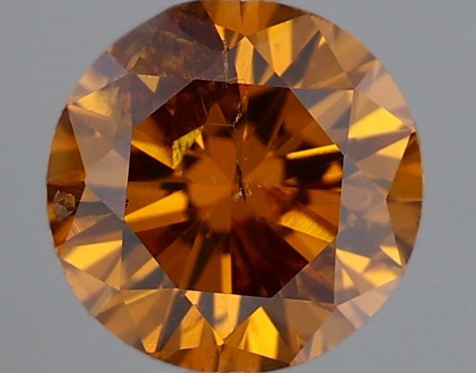 Loose Diamond - ROUND 0.38ct Fancy Deep Brownish Yellowish Orange (1 of 1)