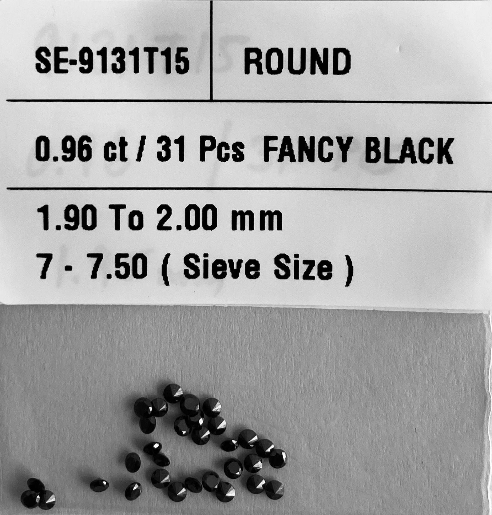Loose Diamond - ROUND 0.96ct Fancy Black VVS2 (1 of 1)