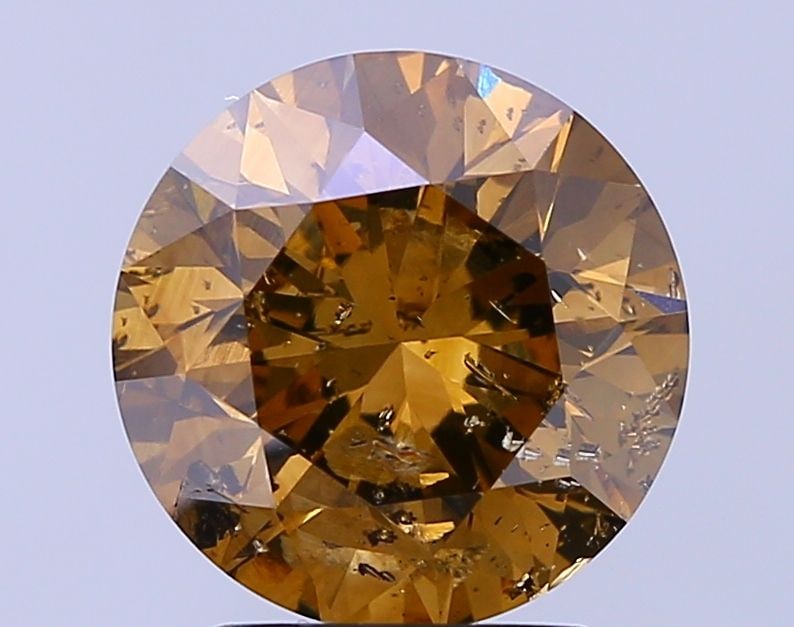 Loose Diamond - ROUND 3.02ct Fancy Brown I1: Loose Diamond - ROUND 3.02ct Fancy Brown I1 Source: Natural Shape: ROUND Carats: 3.02 Color: Fancy Brown Certification: NONE Video: