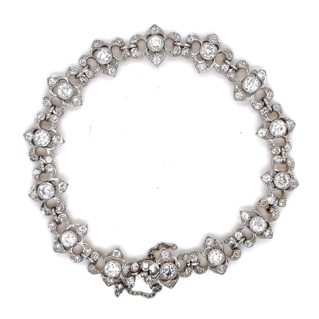 Elegant 18K Yellow Gold Platinum 6.80 Ct Diamond Bracelet (1 of 3)