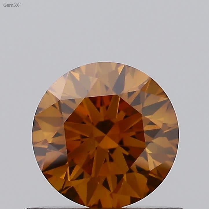 Loose Diamond - ROUND 0.52ct Fancy Deep Yellowish Orange SI1 (1 of 1)