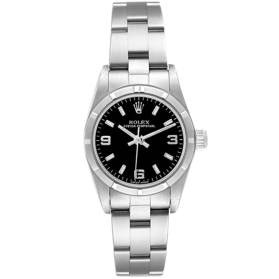 Ladies Oyster Perpetual Watch Black Dial Ref 76030 (1 of 4)