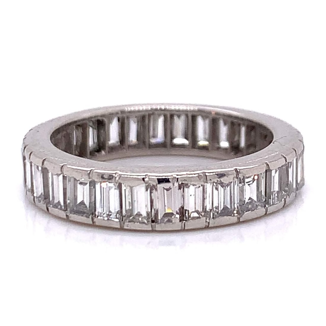 Art Deco Platinum Eternity Band 5.50 Ct Baguette Diamonds (1 of 3)