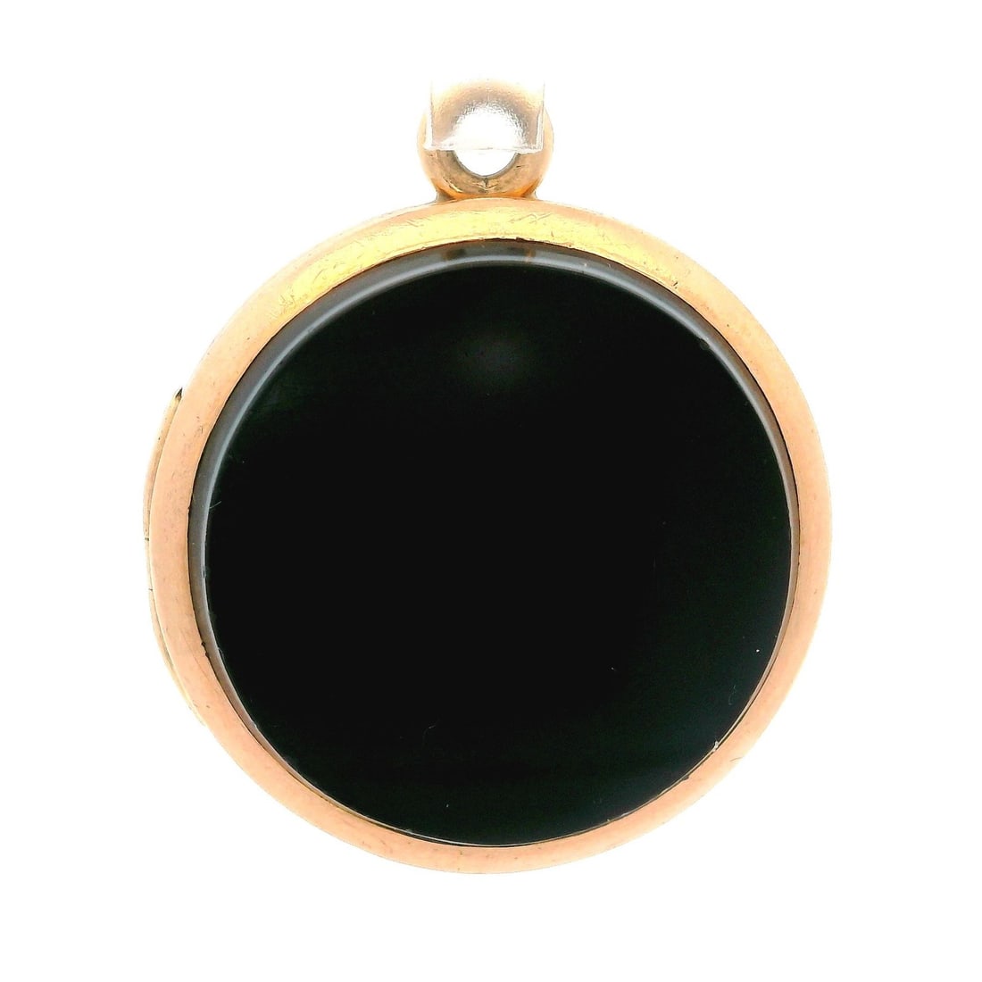 Victorian 14k Rosy Yellow Gold Agate Locket Charm Pendant (1 of 7)