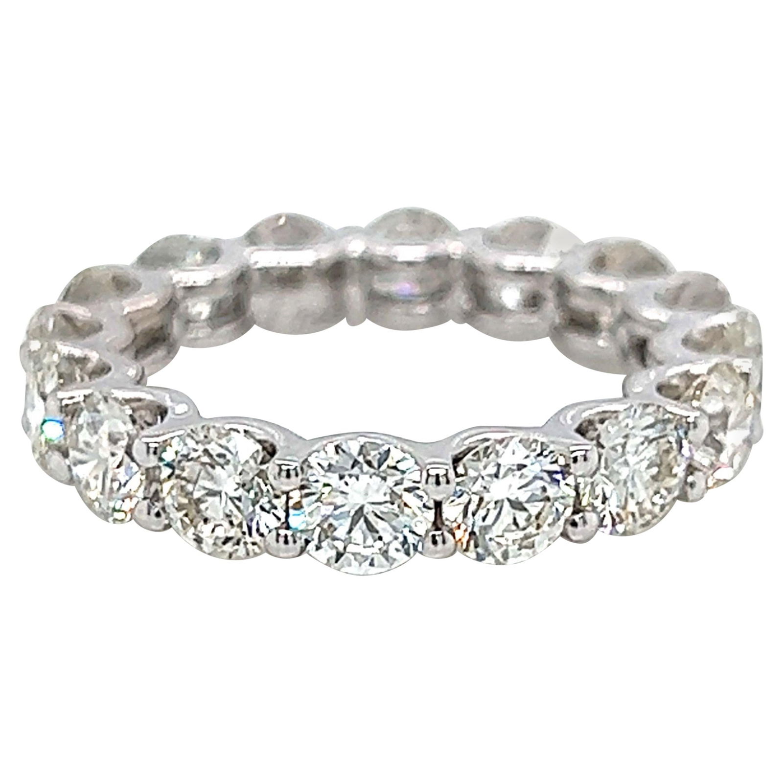 4.33ct Round Diamond Eternity Band 18k White Gold (1 of 4)