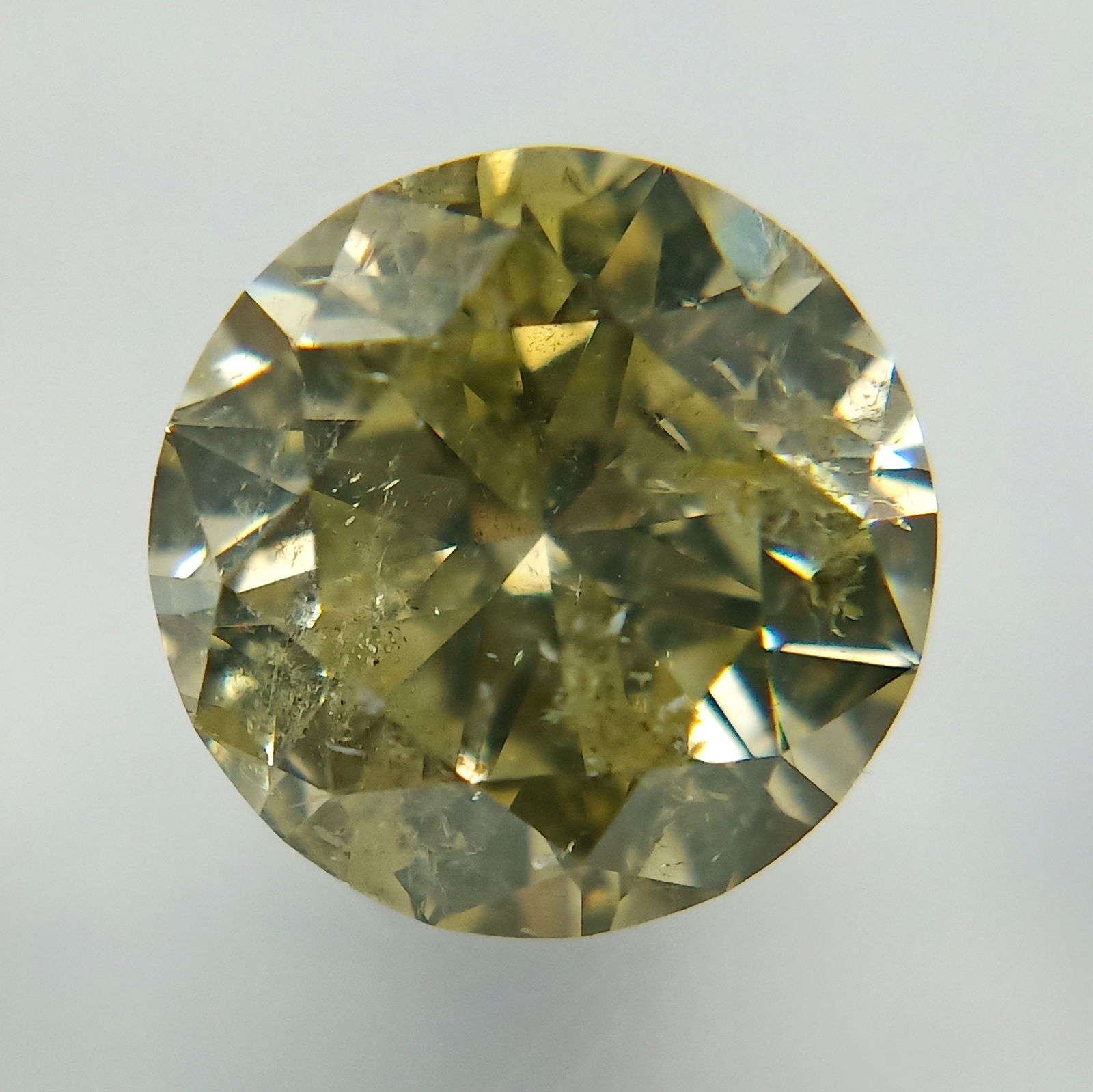 Loose Diamond - ROUND 1.52ct Fancy Greenish Yellow (1 of 1)