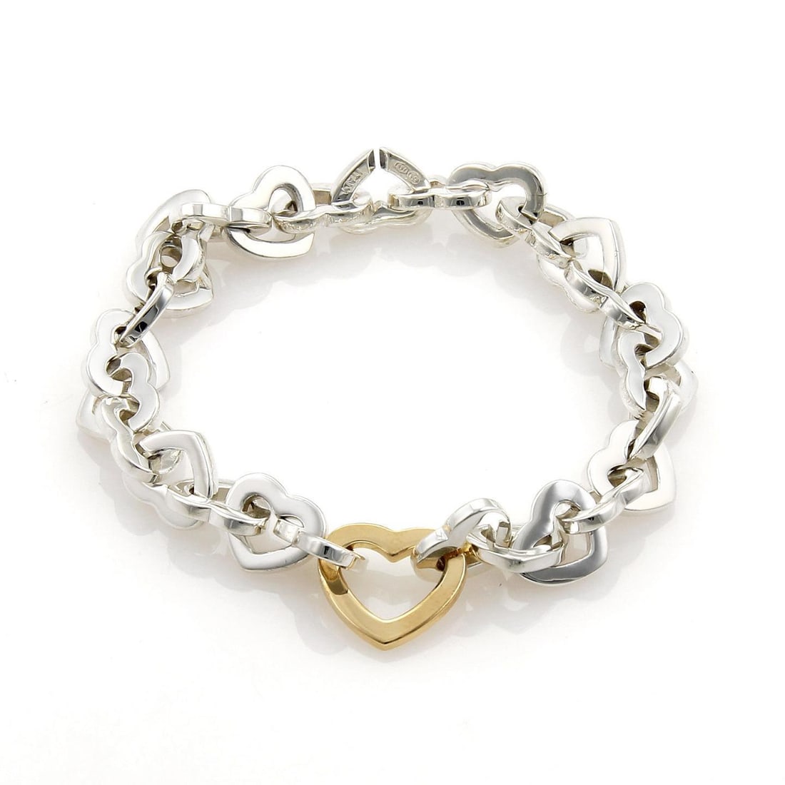 Tiffany & Co. Classic Heart Bracelet in Sterling Silver and 18k Yellow Gold (1 of 3)