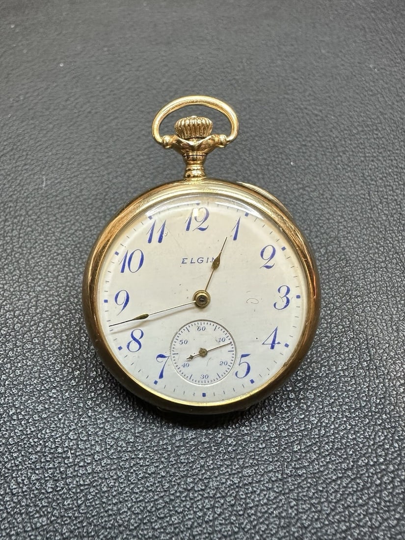 Antique 14k Gold Elgin Mechanical Pocket Watch Grade 324 Size 0S 7 Jewels (1 of 5)