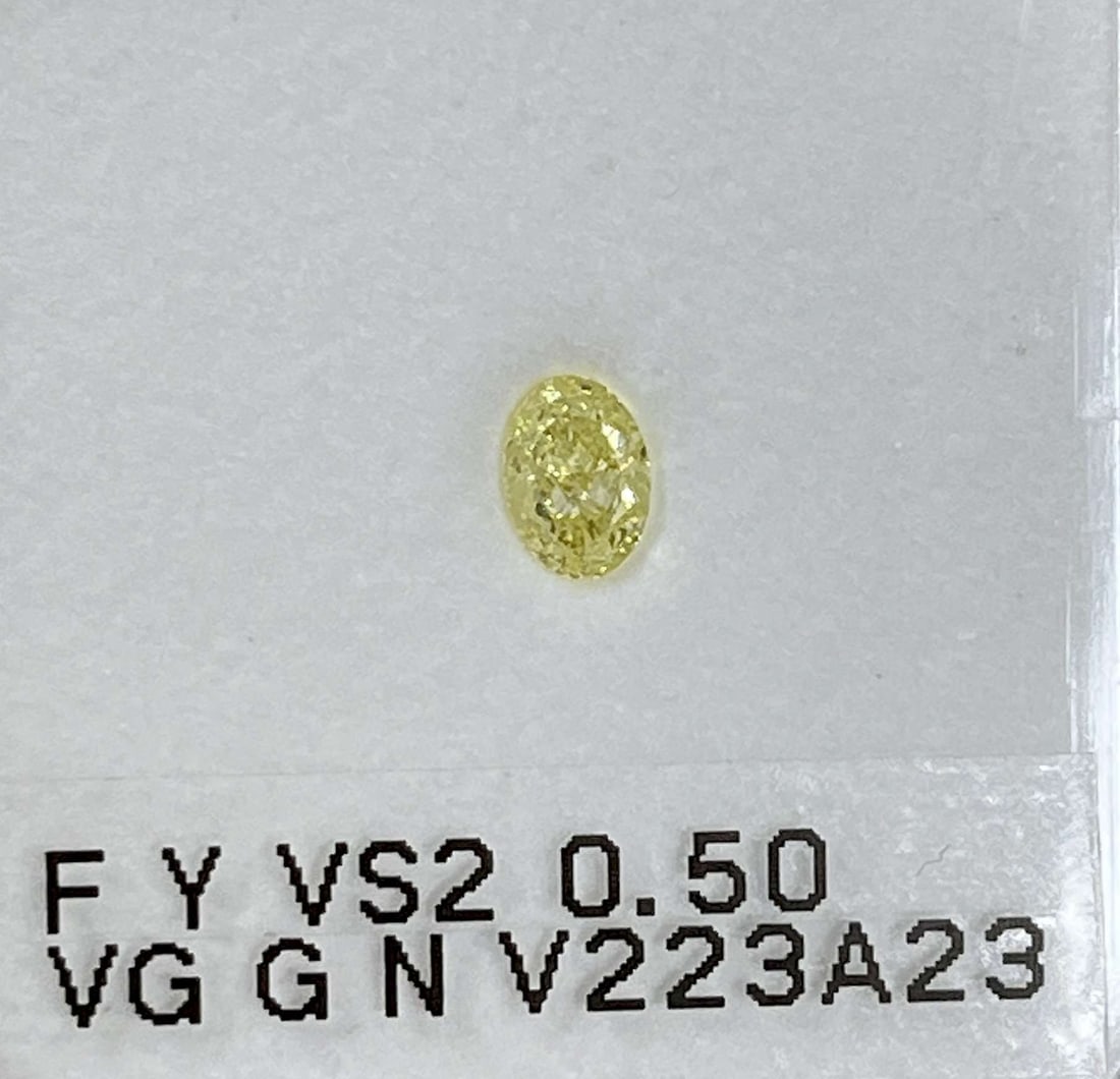 Loose Diamond - OVAL 0.5ct Fancy Yellow VS2 (1 of 1)