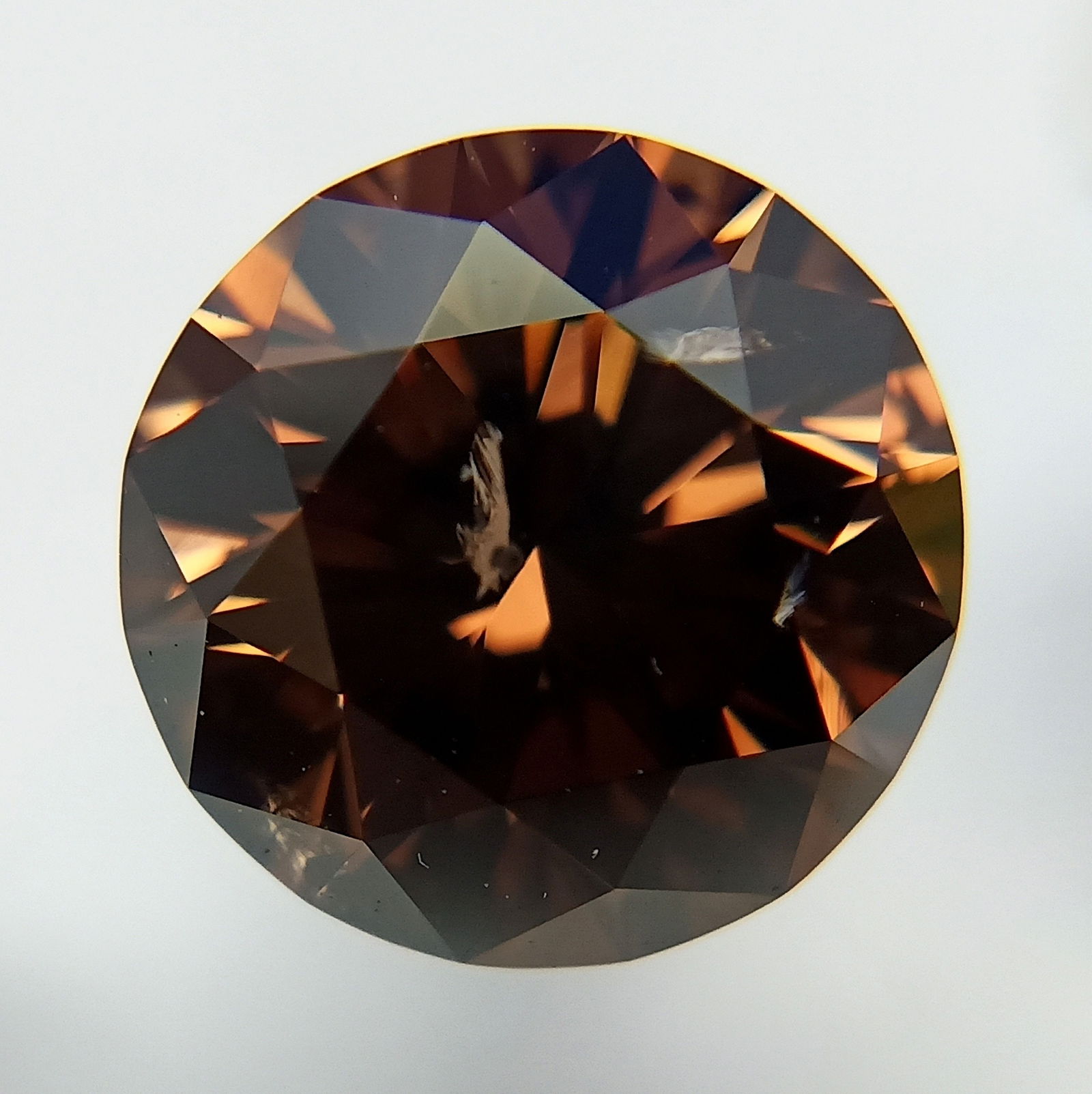 Loose Diamond - ROUND 2.25ct Fancy Dark Orange Brown (1 of 1)