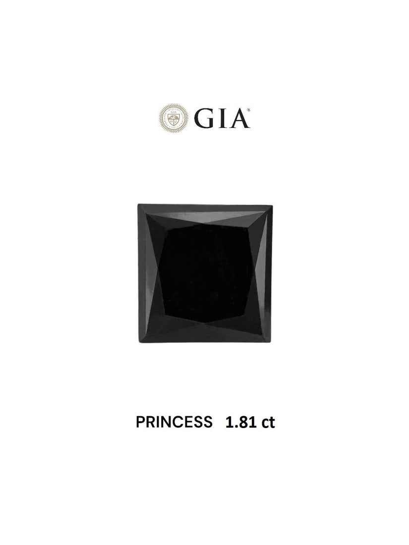 Loose Diamond - PRINCESS 1.81ct Fancy Black VVS2 (1 of 1)