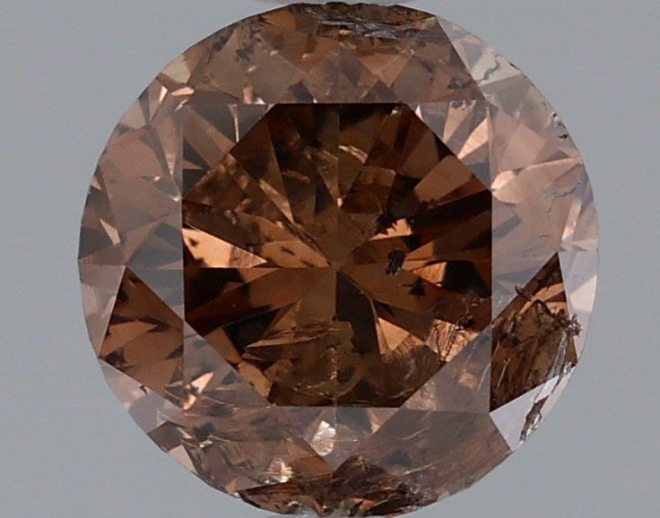 Loose Diamond - ROUND 1.39ct Fancy Dark Orangey Brown: Loose Diamond - ROUND 1.39ct Fancy Dark Orangey Brown Source: Natural Shape: ROUND Carats: 1.39 Color: Fancy Dark Orangey Brown Certification: GIA Video: