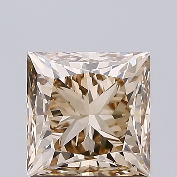 Loose Diamond - PRINCESS 1.35ct Fancy Light Brown VS2: Loose Diamond - PRINCESS 1.35ct Fancy Light Brown VS2 Source: Natural Shape: PRINCESS Carats: 1.35 Color: Fancy Light Brown Certification: NONE Video: