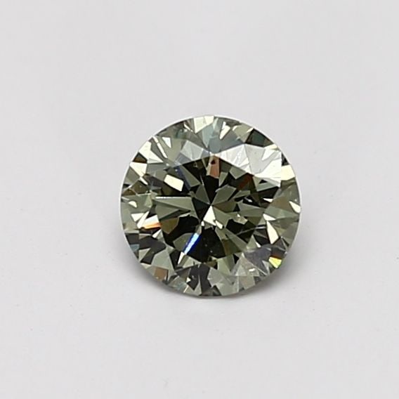 Loose Diamond - ROUND 0.46ct Fancy Gray Yellowish Green I1: Loose Diamond - ROUND 0.46ct Fancy Gray Yellowish Green I1 Source: Natural Shape: ROUND Carats: 0.46 Color: Fancy Gray Yellowish Green Certification: GIA Video: