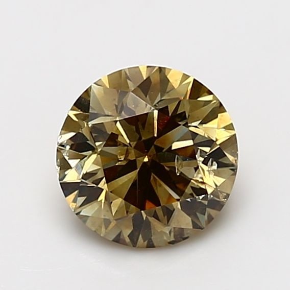 Loose Diamond - ROUND 1.33ct Fancy Deep Brownish Yellow I1: Loose Diamond - ROUND 1.33ct Fancy Deep Brownish Yellow I1 Source: Natural Shape: ROUND Carats: 1.33 Color: Fancy Deep Brownish Yellow Certification: GIA Video:
