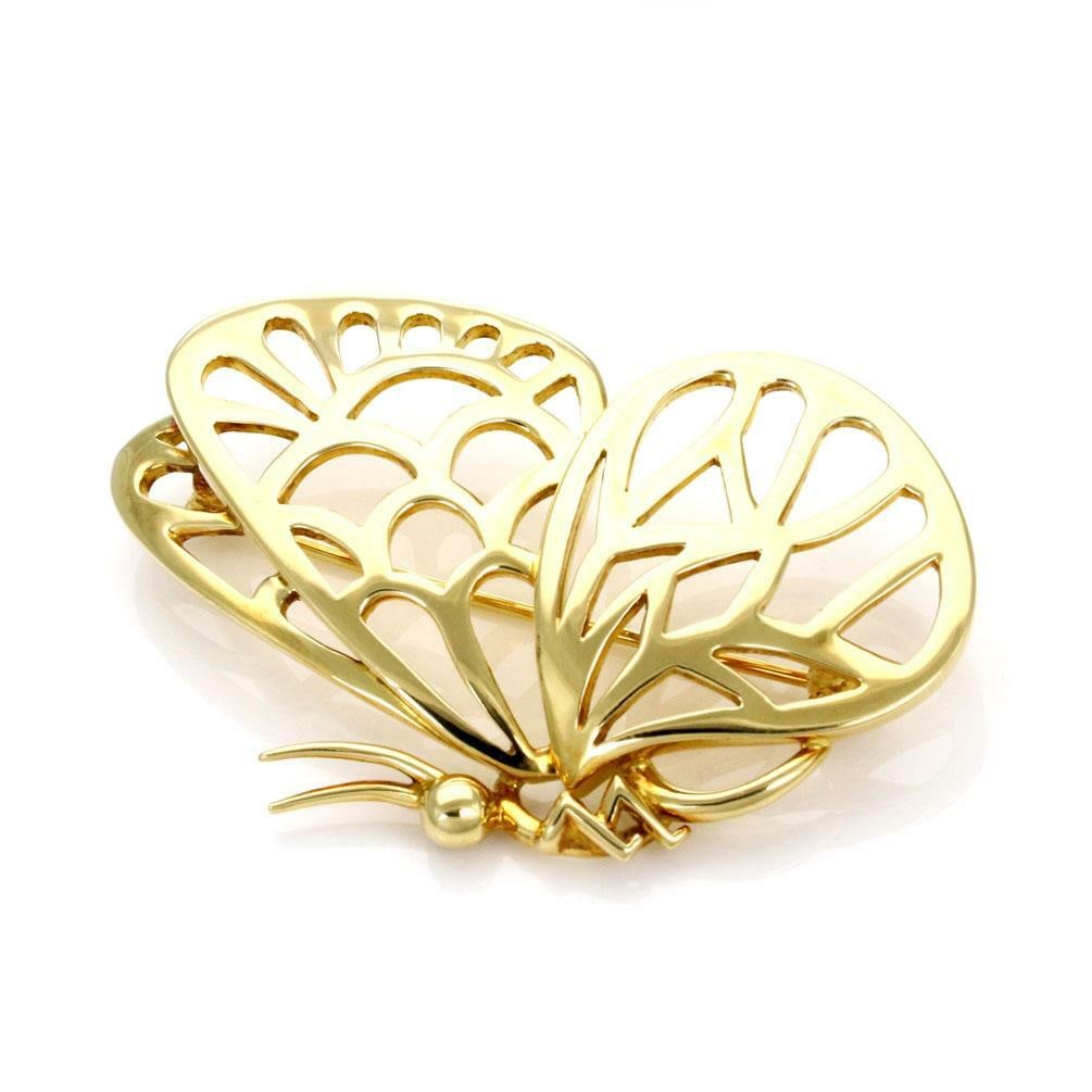 Tiffany & Co. Vintage 18k Yellow Gold Butterfly Brooch 1986 (1 of 3)