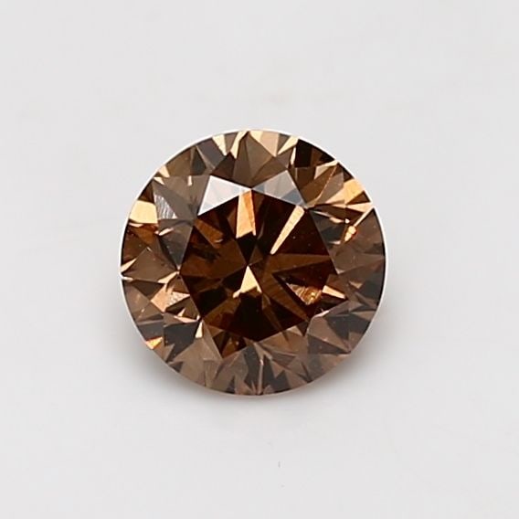 Loose Diamond - ROUND 0.71ct Fancy Dark Orangey Brown VS2: Loose Diamond - ROUND 0.71ct Fancy Dark Orangey Brown VS2 Source: Natural Shape: ROUND Carats: 0.71 Color: Fancy Dark Orangey Brown Certification: GIA Video: