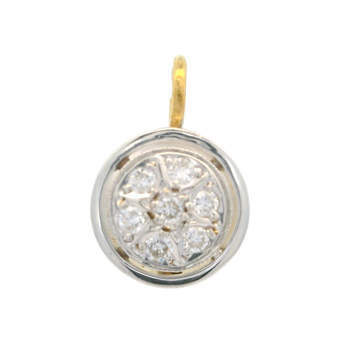 Vintage 14k Gold Pave Diamond Charm Pendant 0.28ctw (1 of 9)