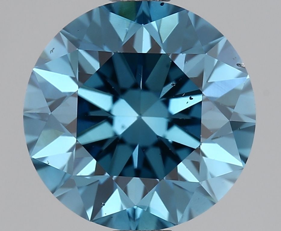 Loose Diamond - ROUND 1.66ct Fancy Deep Blue VS2: Loose Diamond - ROUND 1.66ct Fancy Deep Blue VS2 Source: Natural Shape: ROUND Carats: 1.66 Color: Fancy Deep Blue Certification: IGI Video: