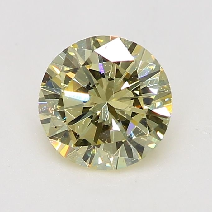 Loose Diamond - ROUND 0.41ct Fancy Light Yellow SI1: Loose Diamond - ROUND 0.41ct Fancy Light Yellow SI1 Source: Natural Shape: ROUND Carats: 0.41 Color: Fancy Light Yellow Certification: GIA Video: Video Link PLEASE NOTE: Framed, Large, or heavy
