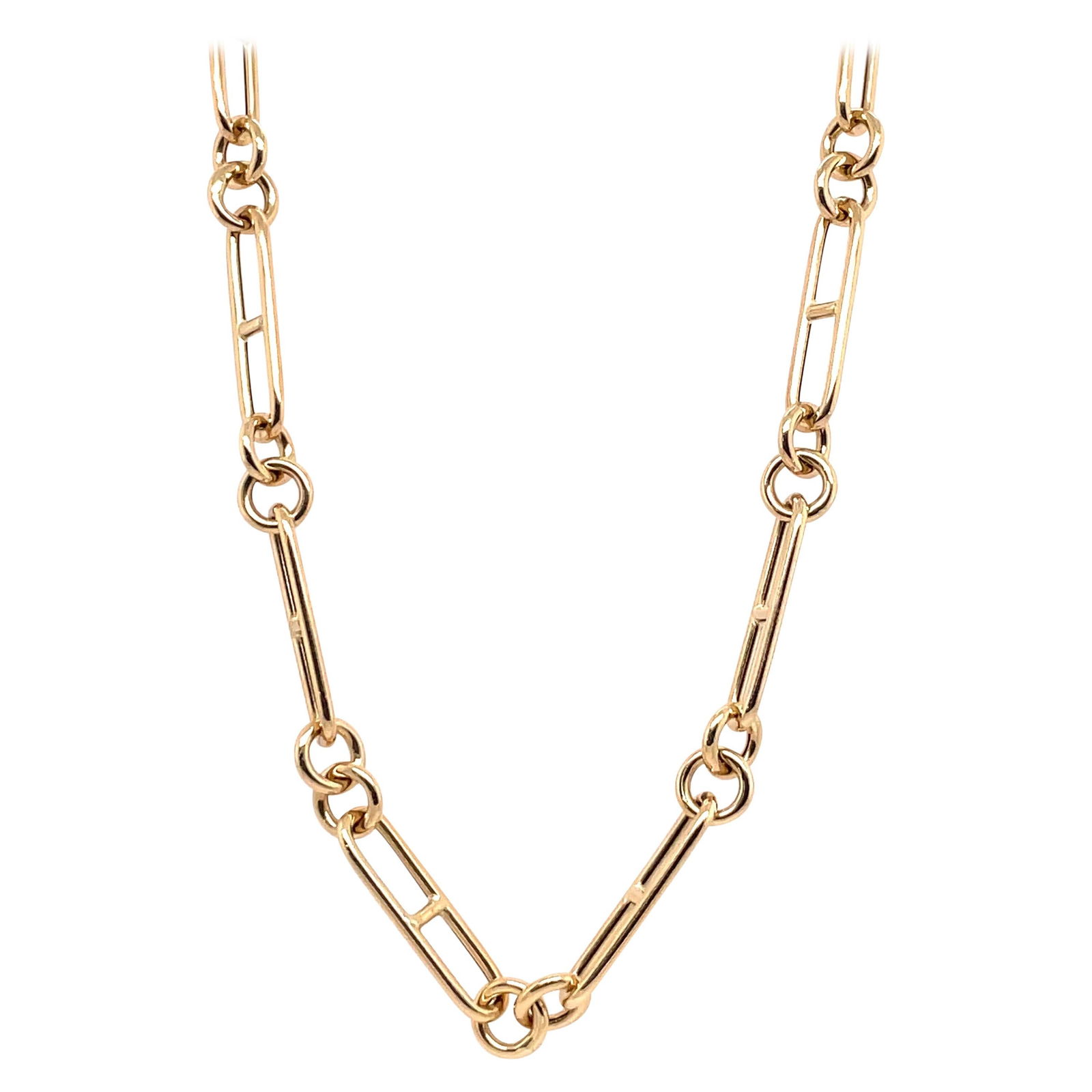Harbor Diamonds 14K Yellow Gold Link Chain Necklace 20 in Italy (1 of 10)