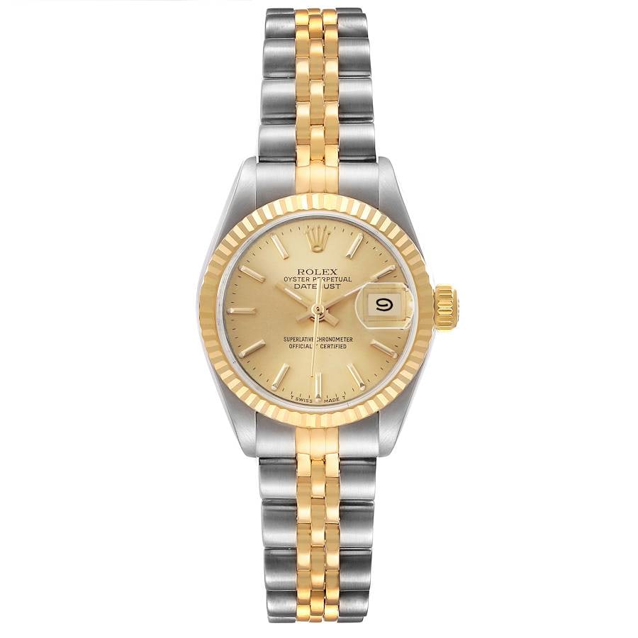Ladies Datejust Ref 69173 Watch with Champagne Stick Dial and D-Link Jubilee Bracelet (1 of 5)