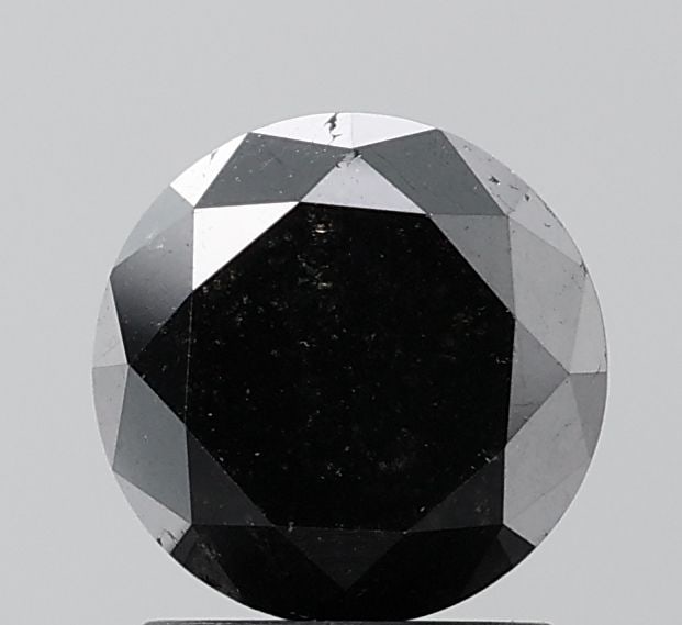 Loose Diamond - ROUND 2.35ct Fancy Black VS2: Loose Diamond - ROUND 2.35ct Fancy Black VS2 Source: Natural Shape: ROUND Carats: 2.35 Color: Fancy Black Certification: NONE Video: