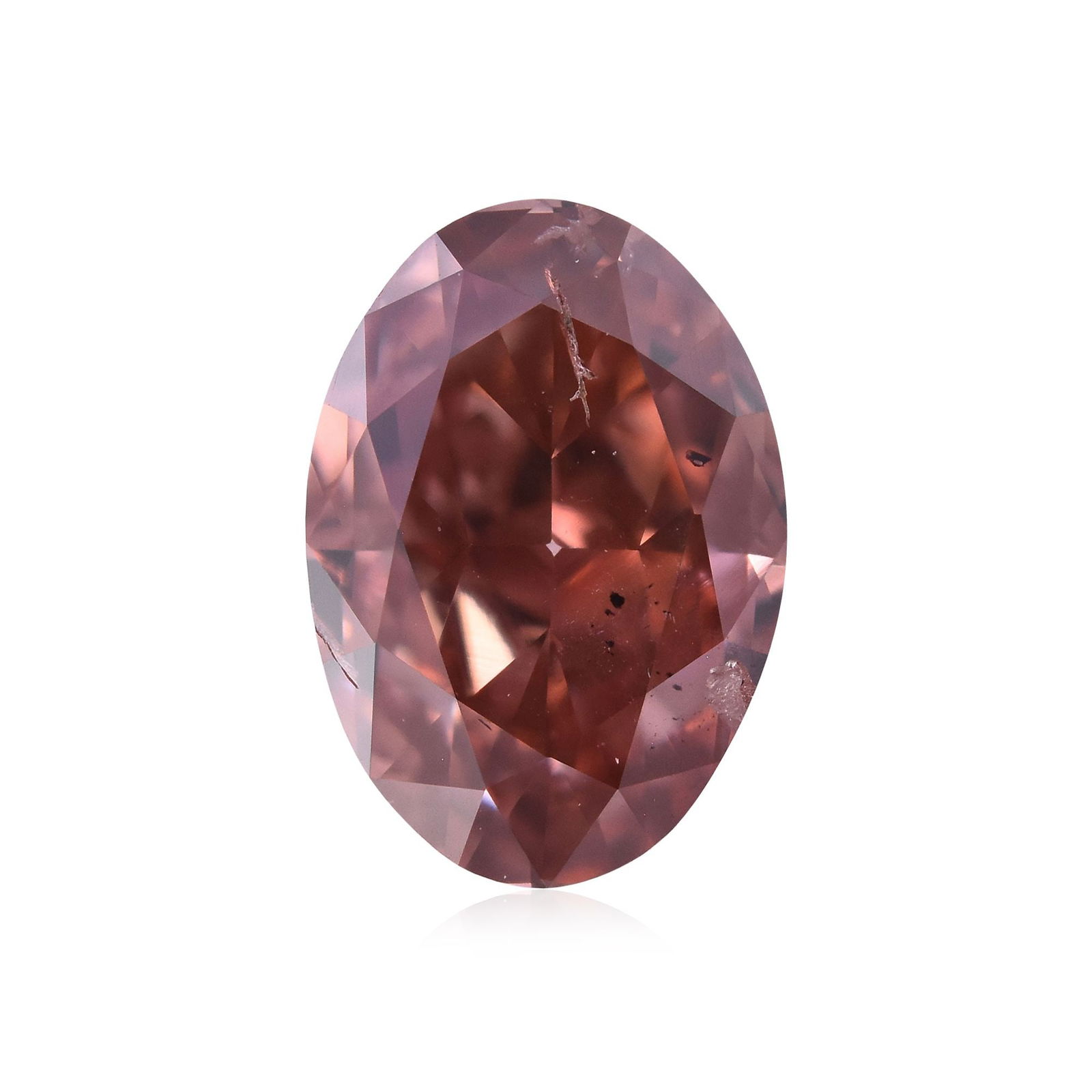 Loose Diamond - OVAL 1.04ct Fancy Deep Brownish Orangey Pink SI2: Loose Diamond - OVAL 1.04ct Fancy Deep Brownish Orangey Pink SI2 Source: Natural Shape: OVAL Carats: 1.04 Color: Fancy Deep Brownish Orangey Pink Certification: GIA Video: