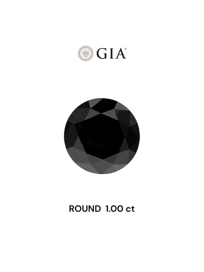Loose Diamond - ROUND 1.0ct Fancy Black VVS2: Loose Diamond - ROUND 1.0ct Fancy Black VVS2 Source: Natural Shape: ROUND Carats: 1.0 Color: Fancy Black Certification: GIA Video: